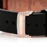 PJ AP Top Selling Branded Iced Out Moissanite Watch Hip Hop Bust Down Chrono Watch for Men Rubber Belt Wholesale Price & Free Delivery