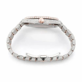 PJ AP Mens Moissanite Watch Two Tone Rose Gold Arabic Numerals Full Diamond Octagon Case Pave Setting Iced Watch Luxury