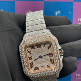 Men's Stainless Steel Branded Iced Out Moissanite Chronological Hip Hop Watch Wholesale Price