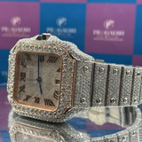 Men's Stainless Steel Branded Iced Out Moissanite Chronological Hip Hop Watch Wholesale Price