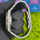 PJ AP Men's Stainless Steel Hip Hop Bust Down Iced Out Moissanite Watch Bestselling Wholesale Price and Free Shipping