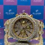 PJ AP Moissanite Diamond VVS Hip-hop Watch Stainless Steel Handmade Setting Luxury With Handmade Diamond Setting