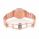 PJ AP Mens Moissanite Watch Rose Gold Black Dial Full Diamond Octagon Case Pave Setting Iced Watch Luxury Integrated Bracelet