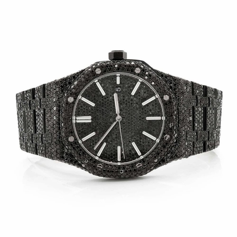 PJ AP Branded Iced Out Moissanite Watch Hip Hop Iced Out Watch for Men Stainless Steel Watch at Wholesales Price