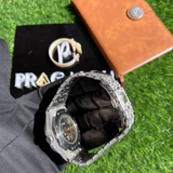 PJ AP Premium Quality Antique Fully Iced Out VVS Clarity Moissanite Diamond Watch for Men with Free Deliver