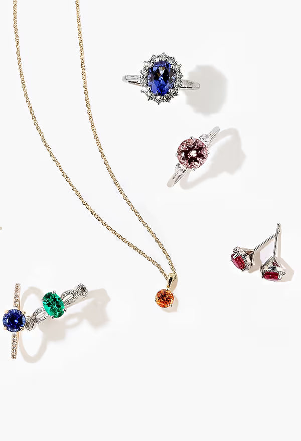 Finished grown gemstone jewelry