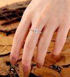 2 Ct Oval Cut Lab Grown Engagement Ring, Lab Grown Accented Ring, Women's Solid 14k/18k Gold Wedding Ring, Diamond Pave Ring