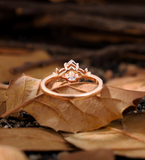 3Ct Pear Cut Lab-Grown Created Diamond 14K Rose Gold Plated Anniversary Wedding Ring