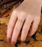 14k Yellow Gold Natural Lab Grown Diamond Engagement Ring Minimalist Ring For Women Art Deco Shank Type Ring Half Eternity Ring Proposal Ring For Her