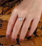 Branch design round Lab Grown engagement ring rose gold Vintage twig bridal ring Handmade twist anniversary promise wedding ring women