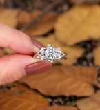 Branch design round Lab Grown engagement ring rose gold Vintage twig bridal ring Handmade twist anniversary promise wedding ring women
