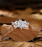 Branch design round Lab Grown engagement ring rose gold Vintage twig bridal ring Handmade twist anniversary promise wedding ring women
