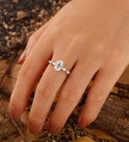 1.5 Ct Oval Cut Lab Grown Solitaire Engagement Ring 14K Rose Gold Over
