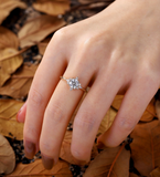 Vintage Kite Cut Lab Grown Engagement Ring Set,Pear Cut Lab Grown Gem Ring For Women,Unique bridal Wedding Band,14K White Gold,Custom Ring
