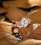 Vintage oval cut Lab Grown Engagement ring rose gold leaf twisted wedding band branch design ring unique anniversary promise bridal ring
