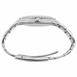 PJ R*L*X Mens Moissanite Watch Silver Tone Full Diamond White Dial Pave Setting Iced Watch Luxury Stainless Steel Monochromatic