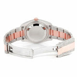 PJ R*L*X    Mens Moissanite Watch Two Tone Rose Gold Full Diamond Pave Setting Roman Numerals Iced Watch Luxury Stainless Steel