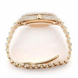 PJ R*L*X Mens Moissanite Watch Yellow Gold Baguette Diamond Day Date Roman Numerals Full Pave Setting Iced Watch Luxury Multi Function