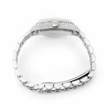 PJ R*L*X Mens Moissanite Watch Silver Tone Full Diamond Black Dial Pave Setting Iced Watch Luxury Jubilee Bracelet Diamond Markers