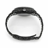 PJ R*L*X  Mens Moissanite Watch Black Iced Out GMT 24 Hour Full Diamond Pave White Dial Iced Watch Luxury Multi Function