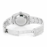 PJ R*L*X  Mens Moissanite Watch Tiffany Blue Dial Baguette Diamond Full Pave Setting Iced Watch Luxury Stainless Steel Trending Color