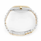 PJ R*L*X  Mens Moissanite Watch Two Tone Yellow Gold Diamond Bezel Jubilee Bracelet Custom Logo Wholesale Private Label Iced Watch Luxury