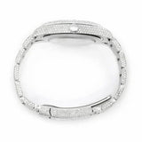 PJ R*L*X  Mens Moissanite Watch Two Tone Gold Silver Full Diamond Blue MOP Dial Iced Watch Luxury Jubilee Bracelet Diamond Markers