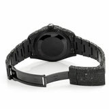 PJ R*L*X  Mens Moissanite Watch Black Iced Out GMT 24 Hour Full Diamond Pave White Dial Iced Watch Luxury Multi Function