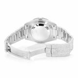 PJ R*l*x Mens Moissanite Watch Silver Tone Full Diamond Arabic Numerals Pave Setting Iced Watch Luxury Stainless Steel Middle East Style