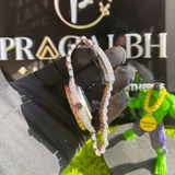 side angle view of diamond watch by pragalbh jewels highlighting premium stone setting and elegance