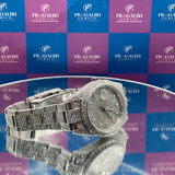 full display view of iced out watch by pragalbh jewels featuring detailed stone setting