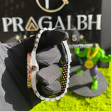 side profile of rose gold diamond watch by pragalbh jewels showing luxury detailing and craftsmanship