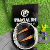 open bracelet angle of skeleton iced out silver watch from pragalbh jewels showcasing diamond setting