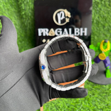 full side view of skeleton iced out silver watch by pragalbh jewels luxury men watch