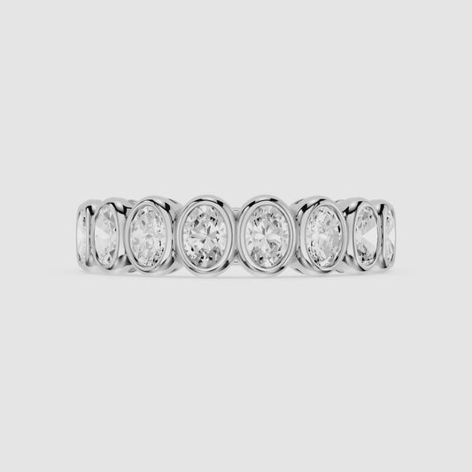 Tess Oval Lab Grown Diamond Bezel Eternity Band