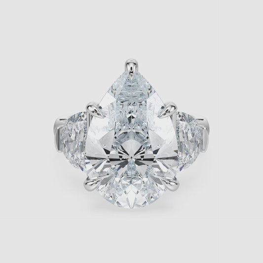 Poppy 13 ½ ctw Pear Lab Grown Diamond Hidden Halo Engagement Ring - Signature Collection